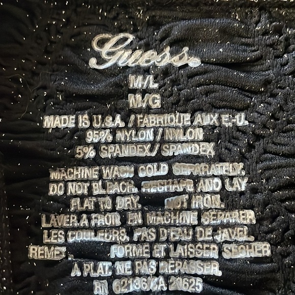 GUESS sparkly ruched black tube skirt NWOT - Picture 4 of 5